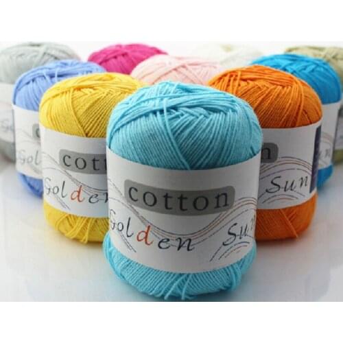 100% Cotton Knitting Yarn Crochet Yarn Line For Hand Knitting Baby Skin-Friendly Soft Smooth Natural Anti-Pilling Supplies