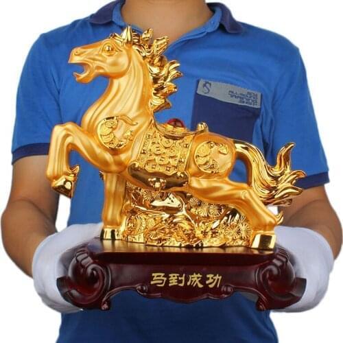 A twelve opening Feng Shui Zodiac horse ornaments jewelry display Home Furnishing birthday gifts