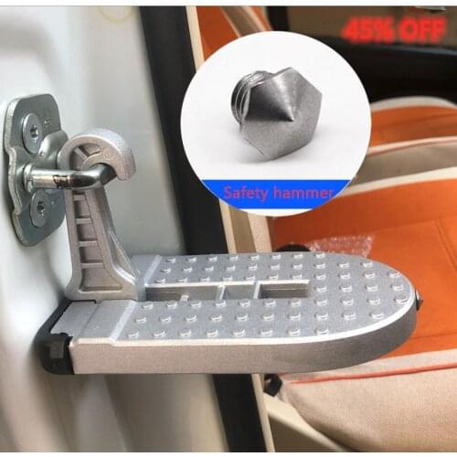 Selling Aluminum Alloy Universal Car SUV Door Pedal Hook Pedal Folding Pedal Safety Hammer