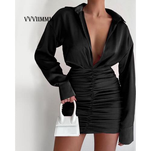 Модные платья-рубашки VVVIIMMM China At AliExpress