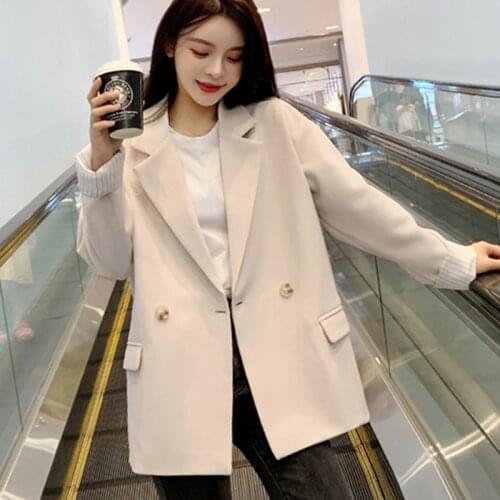 Women Office Lady Wear Suit Blazer Solid Casual Coat Jacket Long Sleeve Notched Collar Outwear Blazers
