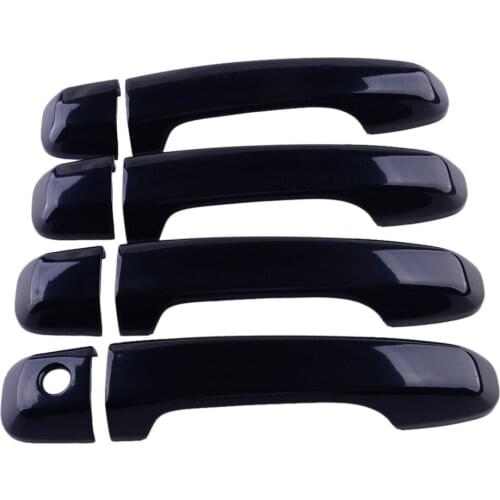 1 Set Car Side Door Handle Key Hole Cover Trim Frame Fit For Toyota 4Runner 2018-2021 2017 2016 2015 2014 2013 2012 2011 2010