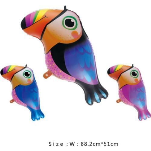 1 Piece Jungle Animal Woodpecker Foil Balloons Bird Birthday Party Decorations Kids Anniversaire Baby Shower