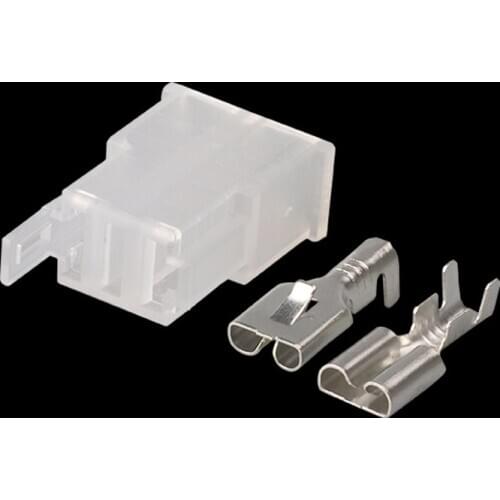 100sets 2 Pin Automotive Connector Harness Connector Plug with Terminal DJ70221A-6.3-21 2P