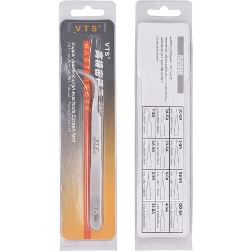 100% Original Tweezers VTS 00-SA 7-SA MSA-18 MSA-20 Precise Stainless Steel Makeup Eyelash Tweezers Eyebrow Tools