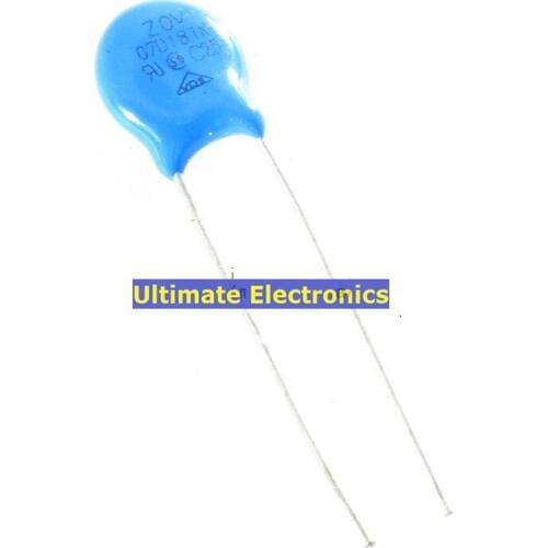 100pcs Varistors 07D181K 7D181K 180V Metal voltage dependent resistor