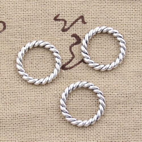 20pcs Charms Circle 15x15mm Antique Making Pendant fit,Vintage Tibetan Silver color,DIY Handmade Jewelry