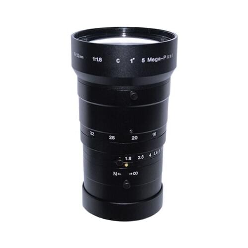 5.0Mega Pixel C-Mount 16-32mm 1'' Format low distortion FA/ Machine Vision vari-focal length lenses F1.8 manual Iris