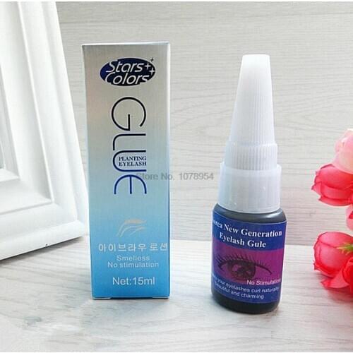 50pcs False Eyelash Glue Graft odourless Non-irritant Glue Black Adhesive Eyelash Glue