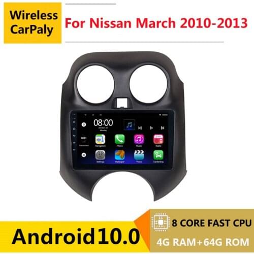 2 din 8 core android 10 car radio auto stereo for Nissan March K13 2010 2011 2012 2013 navigation GPS DVD Multimedia Player