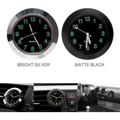 Car Clock Luminous Automobiles Internal Stick-On Mini Ornament Clocks Car Mechanics Accessories Quartz Watch Digital Auto O1K0