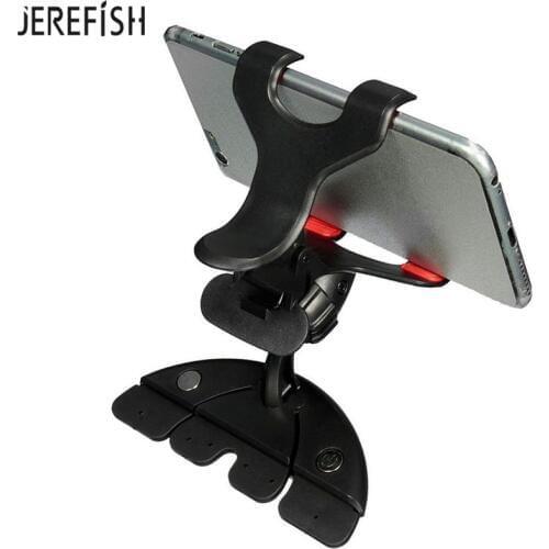 360 Rotating Adjustable CD Slot Car Phone Holder CD Player Cellphone Mount Stand for iPhone Samsung Bracket GPS Carrier
