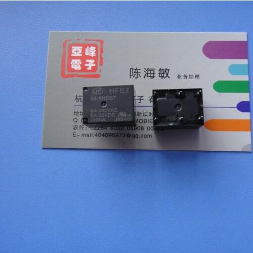 Free shipping lot (10 pieces/lot) original New HONGFA HF HFE7-24-1HDST DIP-6 8A 24VDC Power Relay