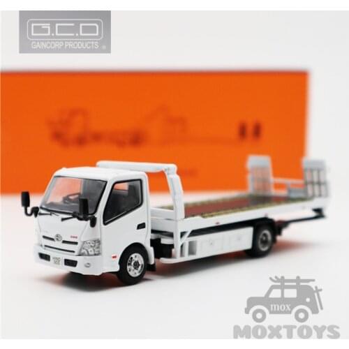 GCD 1:64 HINO 300 Flatbed Tow Truck Ground ed. White w/LBWK Decal Diecast Model Car