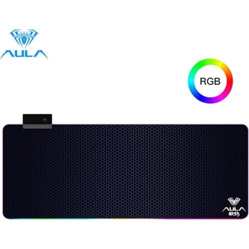 A F-X5 Gaming Mouse Pad RGB Mouse Pad Gamer Computer Anti-slip Natural Rubber Extra Large Mousepad LED Mice Mat For CS LOL