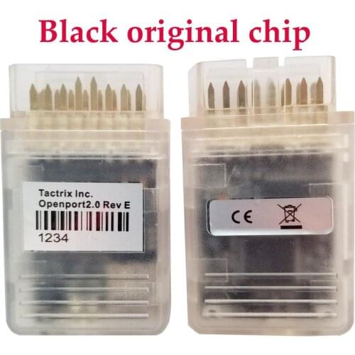 Top Quality black Full Chip Tactrix Openport2.0 ECU FLASH OBD2 Protocols ForT-oyota/JL-R/Su-baru/M-itsubishi OBD2 ii ECU Tool