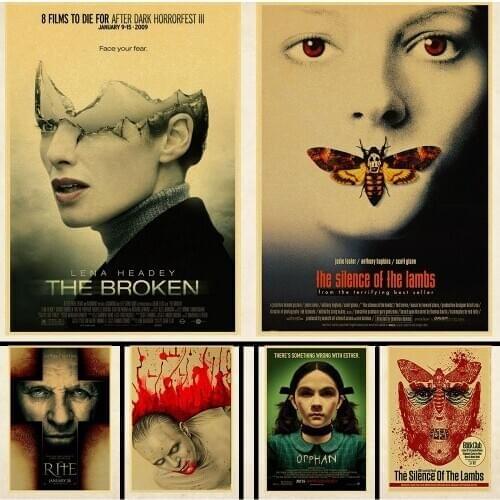 Classic film The silence of the lamb poster bar home room decor kraft paper vintage poster wall sticker