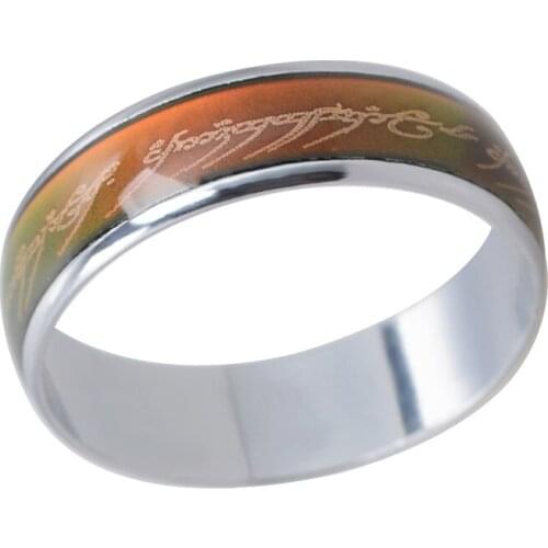Кольцо Мужское Mood Ring Temperature Change Color Innovative Letter Print Ring For Men Women Кольца 2021 Тренд Кольца Для Женщин