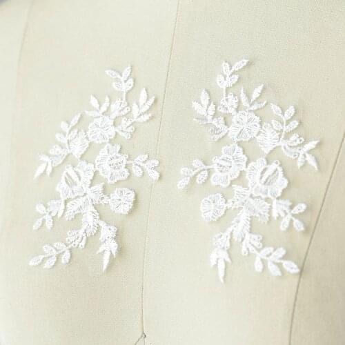 Mini embroidery lace applique for garment patches wedding dress headdress shoes bags handmade DIY materials
