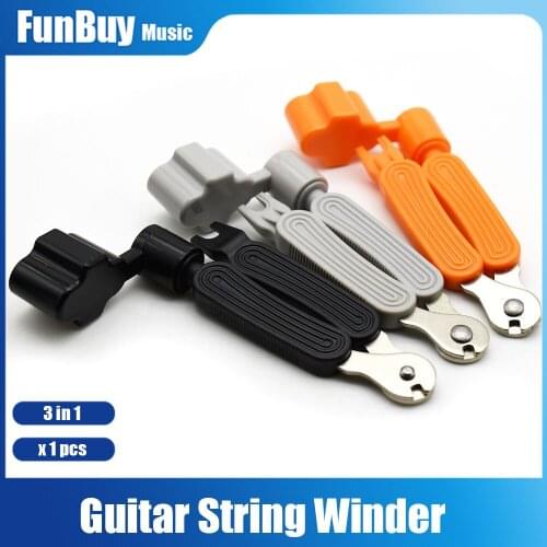Free Shipping 3 in 1 Multifunction Guitar String Winder String Pin Puller String Cutter Guitar Tool Guitar Accessories