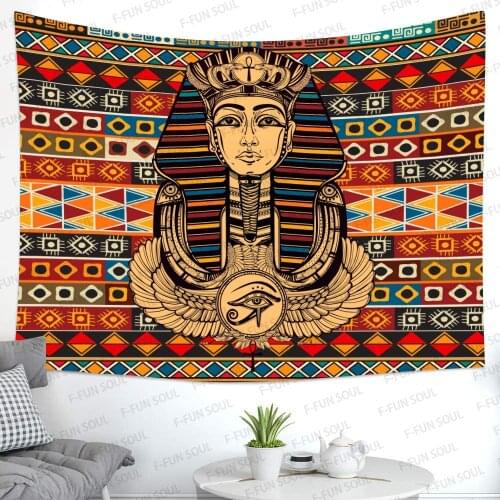 Ancient Egypt Sphinx Tapestry Mandala Bohemia Art Wall Hanging