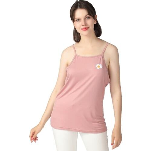 New Women Tops Bamboo Fiber Thin Summer Camis Sleeveless Camis top Vest Casual Daisy print plus size 6XL Womens Tank