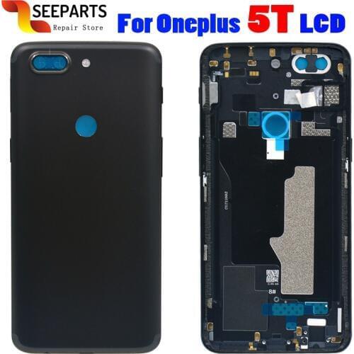 Original Back Housing OnePlus A5010 5T Battery Cover Rear Door Housing Case One Plus Replacement OnePlus 5T Battery Cover