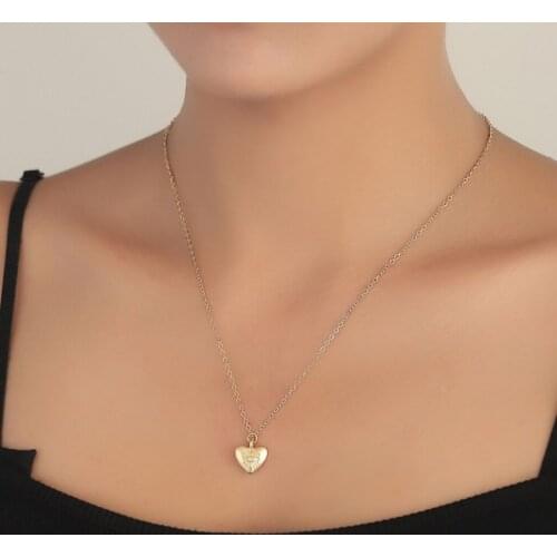 3D The Eye of Horus Heart Shape Pendant Necklaces for Girls Women Heart Choker Religious Amulet Love Jewelry Gift for Her