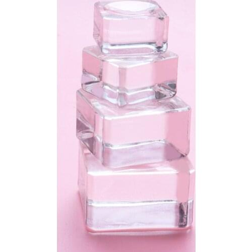 Glass False Eyelashes Glue Pallet Holder Display Grafting Makeup Organizer Storage Eye lashes Extensions