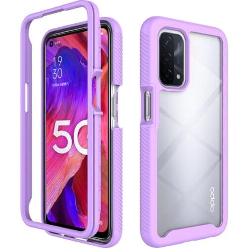 For Oppo A74 5G Crystal Case Bumper Silicone Hard Armor Etui Oppo A74 A 74 Back Panel Phone Cover for Oppo A74 Funda Coques