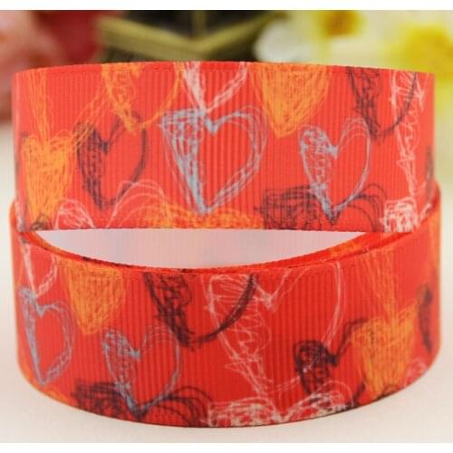 22mm 25mm 38mm 75mm love Cartoon pattern printed Grosgrain Ribbon party decoration 10 Yards X-04235