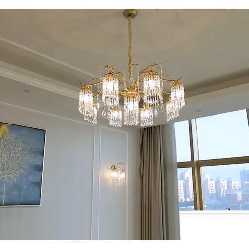 Modern chandeliers led ceiling fixtures for Living Room chandelier lighting E14 Gold Luxury Lustre Bedroom Crystal Lamps