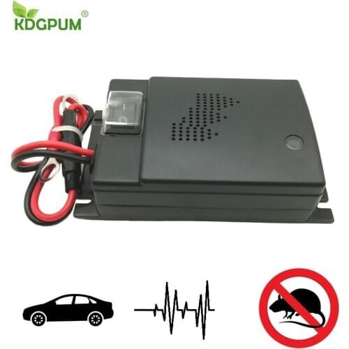 Car Rat Rodent Ultrasonic Repellent Vehicle Chases Rat Rodent Mice Moles Chipmunks 12V Ultrasonic Repeller Pest Control