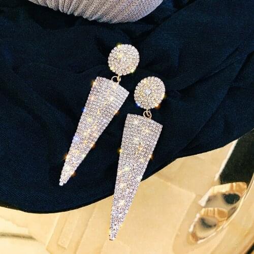 2020 New personality exaggerated conical big earrings for women trendy korean senior luxury earrings jewelry