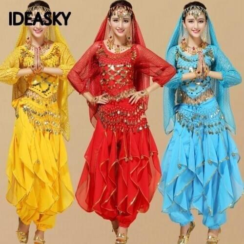 Women adult Belly Dancing Costume Sets Egyption Egypt Belly Dance Costume Bollywood Indian Dress Bellydance Dress top pants