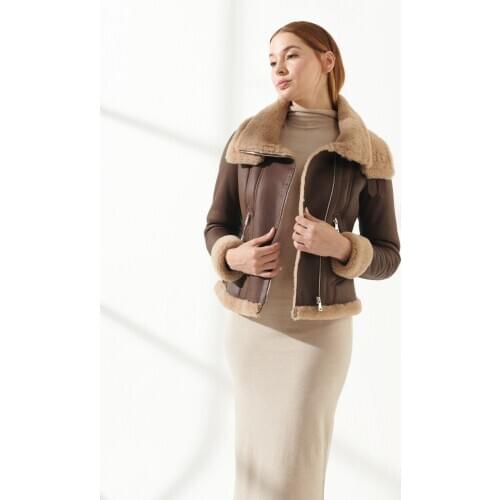 Winter Wool Leather Jackets Genuine Sheepskin Coats Women Winter Wear Warm Wool Products Free Shipping