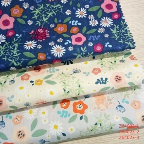 100 cotton printed fabric plant floral poplin clothing textiles shoes hats bed sheets handmade DIY raw materials
