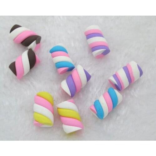 20Pcs Colorful Clay Decoration Crafts Kawaii Bead Flatback Cabochon Fridge Magnet Scrapbook DIY Accessories Buttons