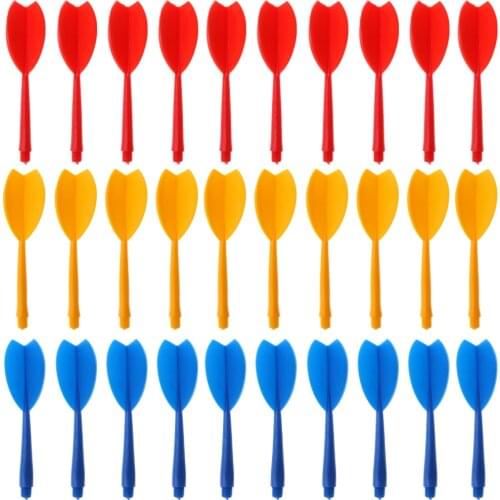 30 Pieces ABS Plastic Darts Shafts and Flights Combo Set - Fits for 2BA Thread