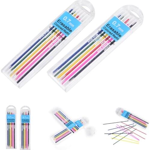 6color 0.7 mm Mechanical Pencil color lead Refill office & school writing Drawing supplies Colored