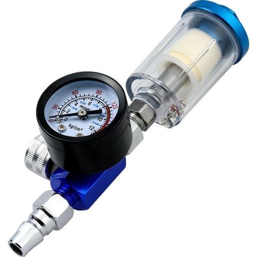 Airbrush Spray Gun Adjust Air Pressure Regulator Gauge Water Oil Trap Filter Separator Car Auto Repair Painting Tool HVLP