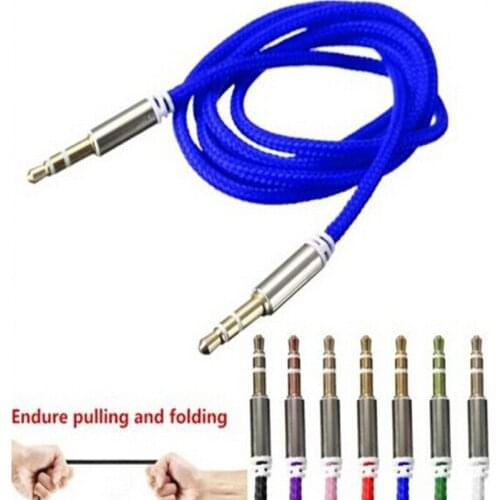 1PC 3.5mm Car audio cable Male to Male Car Aux Auxiliary Cord Stereo Audio Cable Phone