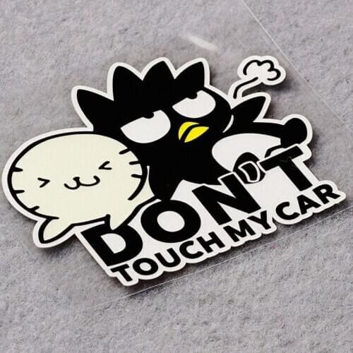Car Styling Cartoon Warning Do Not Touch My Car Crow, Raven Bird Phone Laptop Decorate Sticker Decals