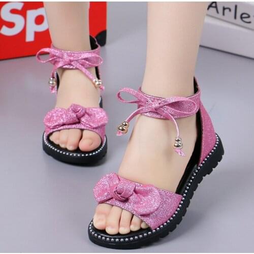 2020 Kids Girl Shoes Sandals Summer Children Sandals Fashion Bowknot Girls Flat Pricness Shoes Zapatos Verano Sandals For Girls