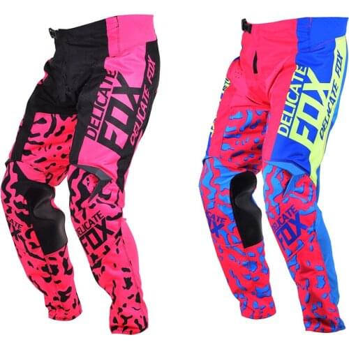 Motocross Racing Delicate Fox 180 Pink Pants ATV UTV MTB BMX MX Dirt Bike Offroad Moto Street Scooter Trousers Woman Men Unisex