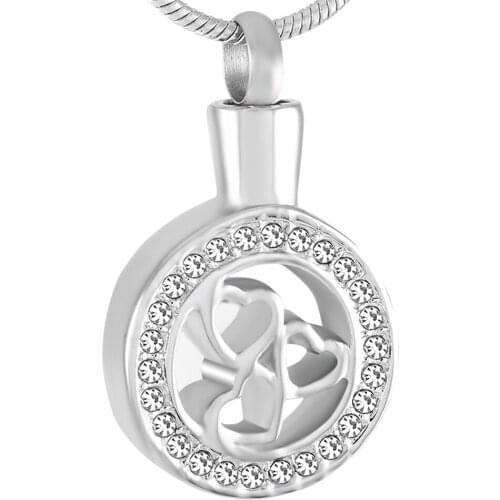 IJD9362 Three heart together rhinestone Ash Holder necklace women man accessaries,Stainless Steel Cremation Jewelry Wholesale
