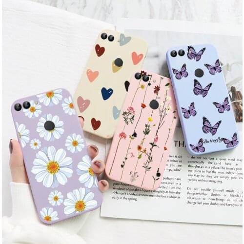 For Cover Huawei P Smart 5.65" Cute Dinosaur Butterfly Matte Silicon Soft Phone Case For Huawei P Smart 2018 FIG-LX1 PSmart Capa