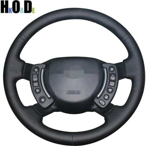 Black PU Artificial Leather Steering Wheel Cover Hand-stitched Car Steering Wheel Covers for Land Rover Range Rover 2003-2012