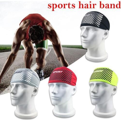 Elastic Sport Headband Fitness Yoga Sweatband Outdoor Gym Running Tennis Basketball Wide Hair Bands For Athletic Men Women