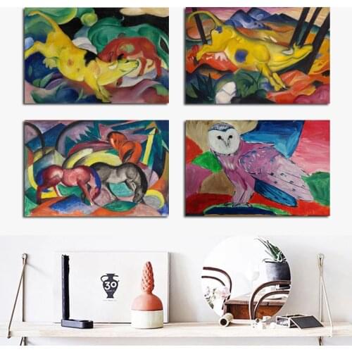 Artist Franz Marc Best Wallpaper Canvas Painting Print Living Room Home Decoration Modern Wall Art Oil Painting Posters Pictures